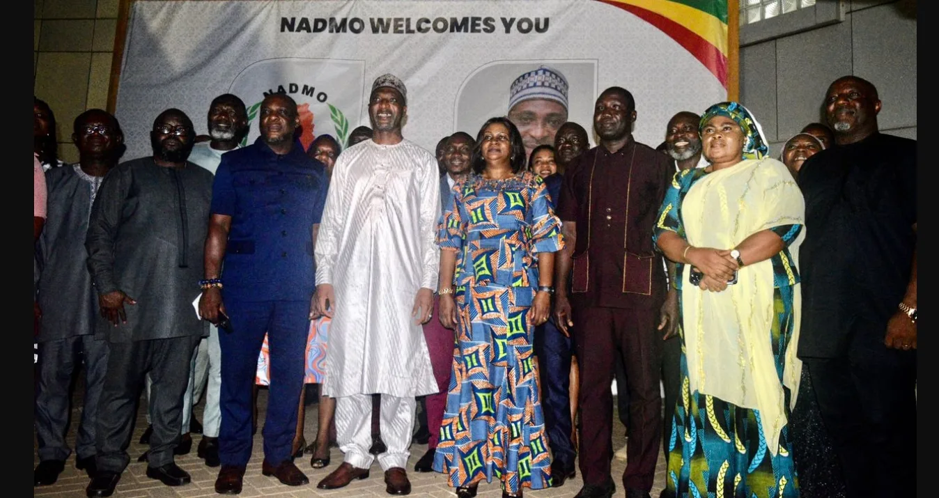• Mr Muntaka Mohammed-Mubarak (fifth from right) with some management of NADMO and other dignitaries Photo: Stephanie Birikorang